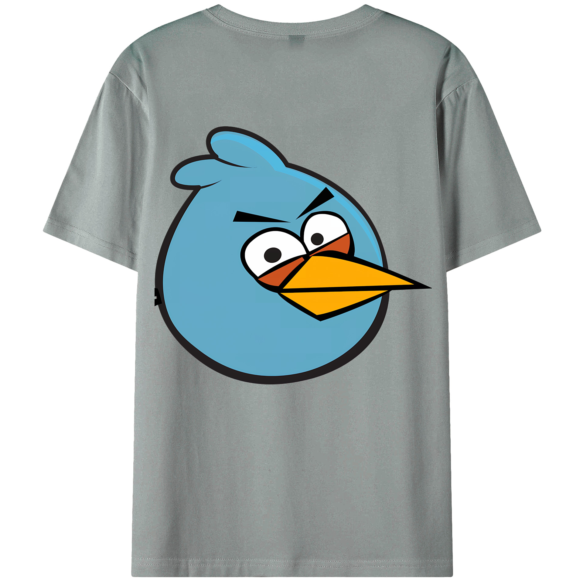 （画像用） Angry Birds アングリーバード 綿100％ メンズ半袖Tシャツ（バックプリント） 通気性
